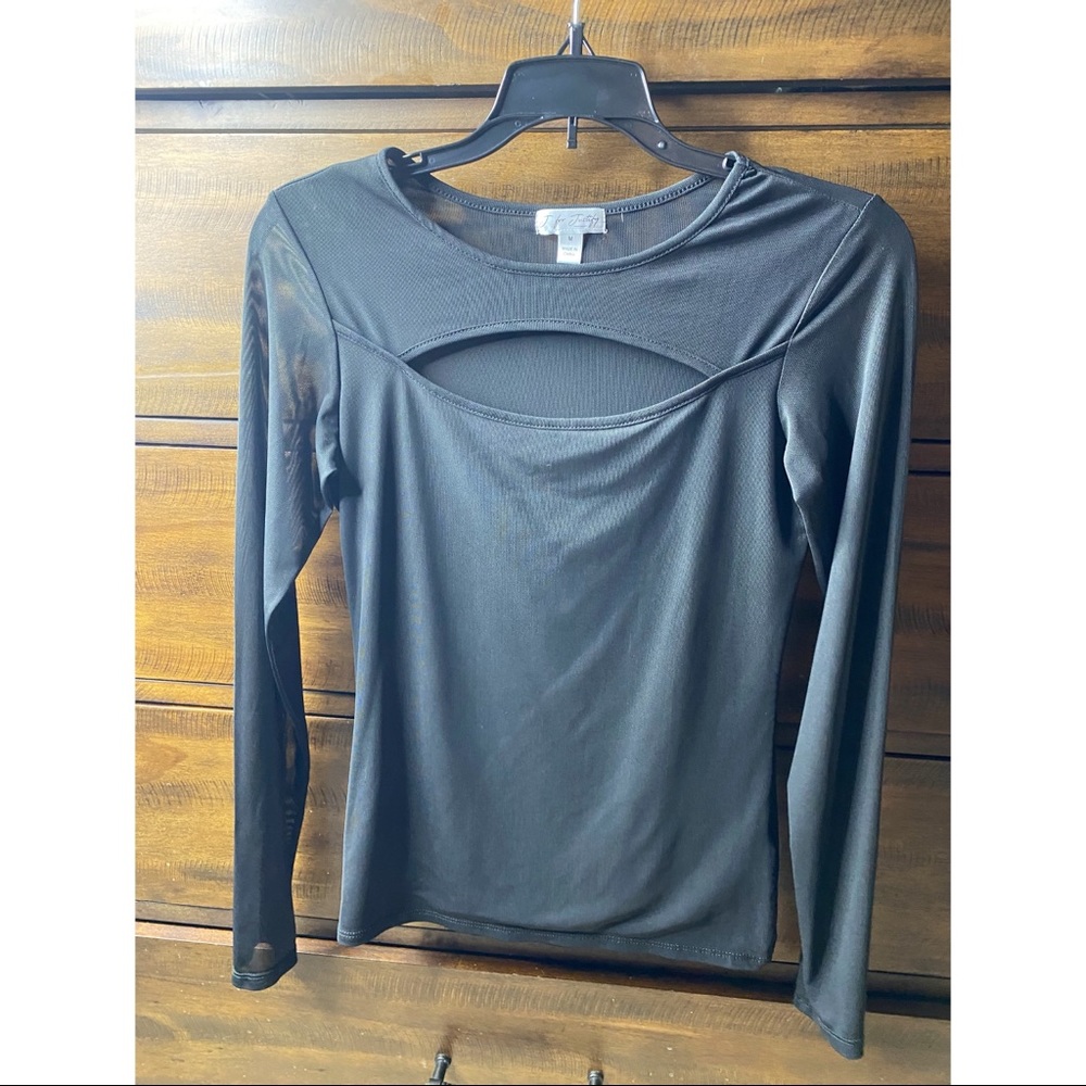 Black long sleeve top